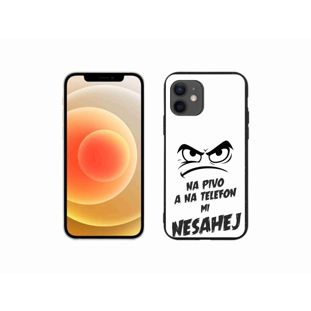 Gélový kryt mmCase na iPhone 12 mini - pivný motív 2 biele pozadie