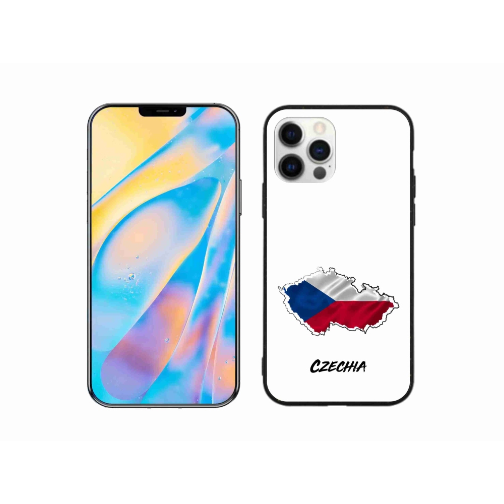 Gélový kryt mmCase na iPhone 12 Pro - Czechia biele pozadie