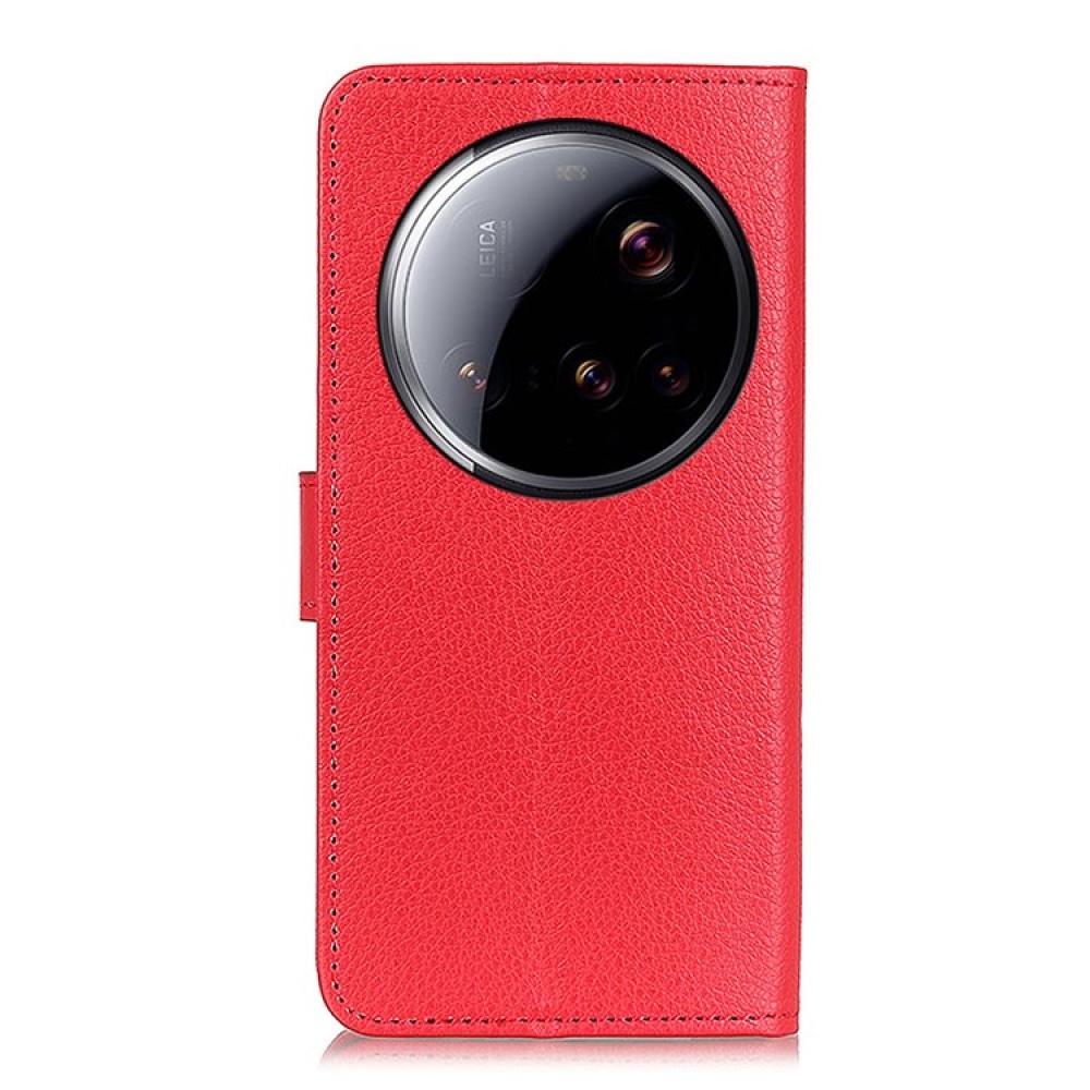 Litchie knižkové púzdro pre Xiaomi 15 Ultra - červené