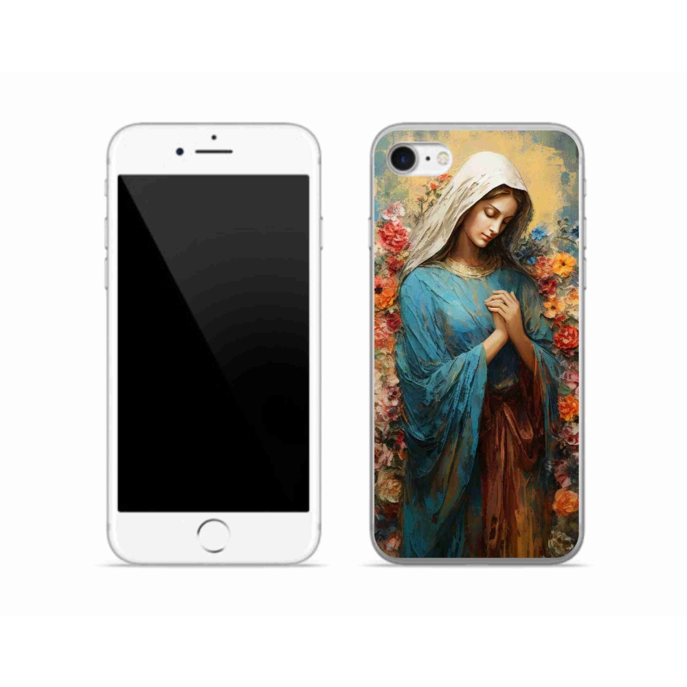 Gélový kryt mmCase na iPhone SE (2020) - svätá žena