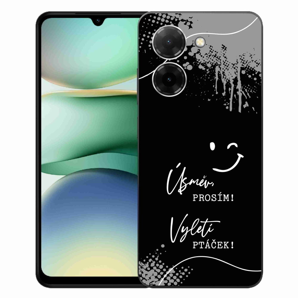 Gélový kryt mmCase na Xiaomi Redmi A5 - vtipný text 4 čierne pozadie