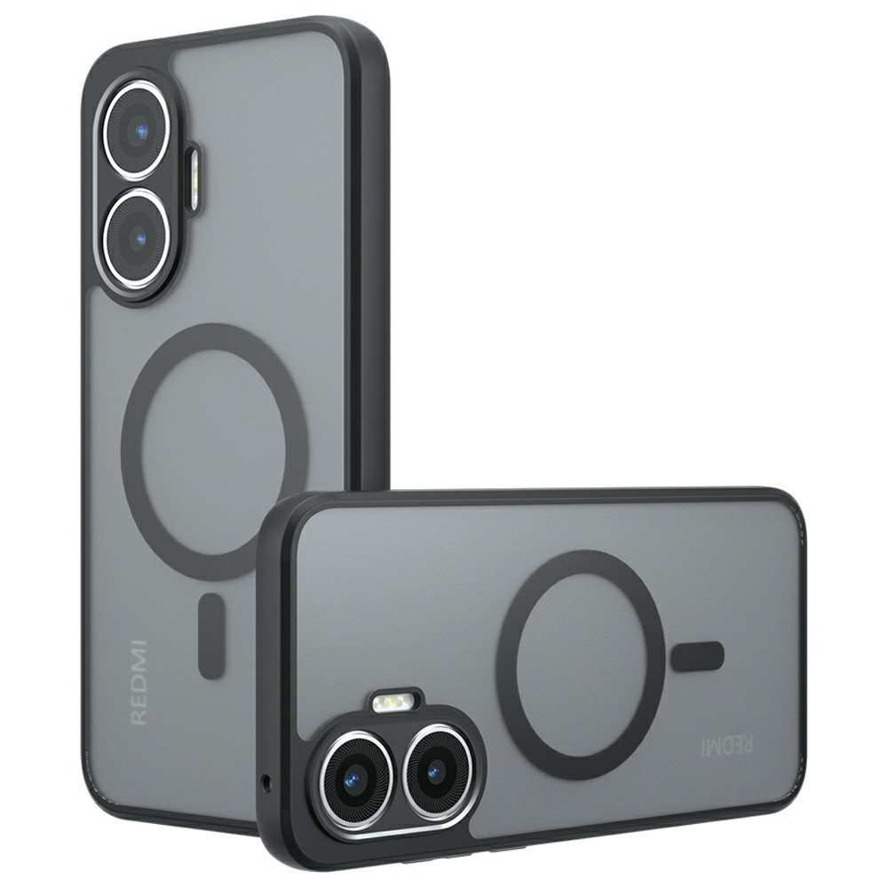 Case matný gélový obal s MagSafe na Xiaomi Poco F7 5G - čierny