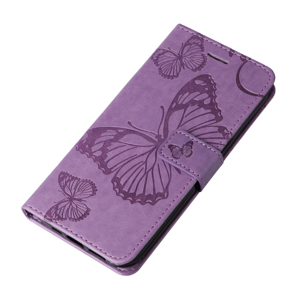 Big Butterfly knižkové puzdro na Xiaomi Redmi Note 14 5G - fialové