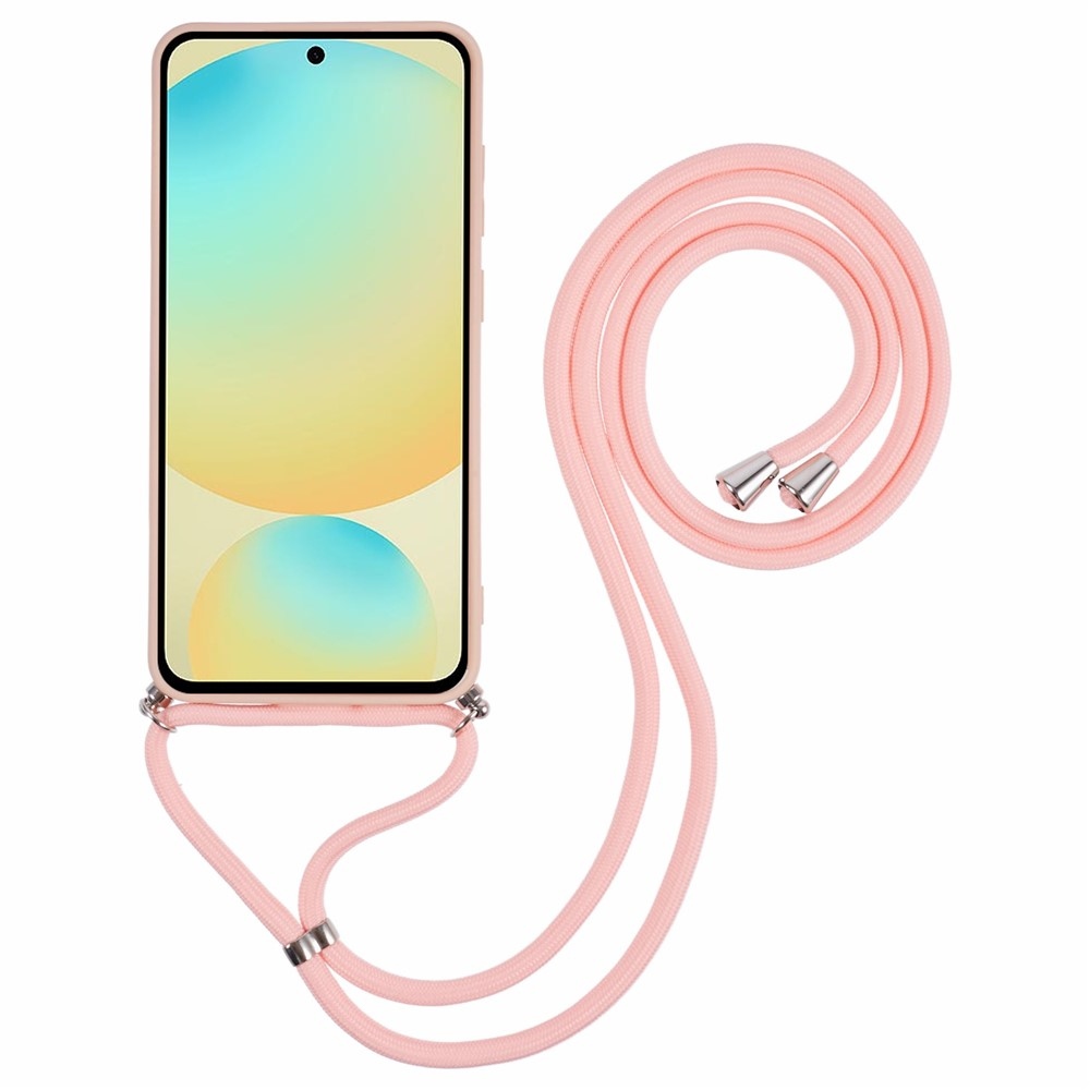 Lining gélový obal so šnúrkou na Samsung Galaxy S25 FE - ružový
