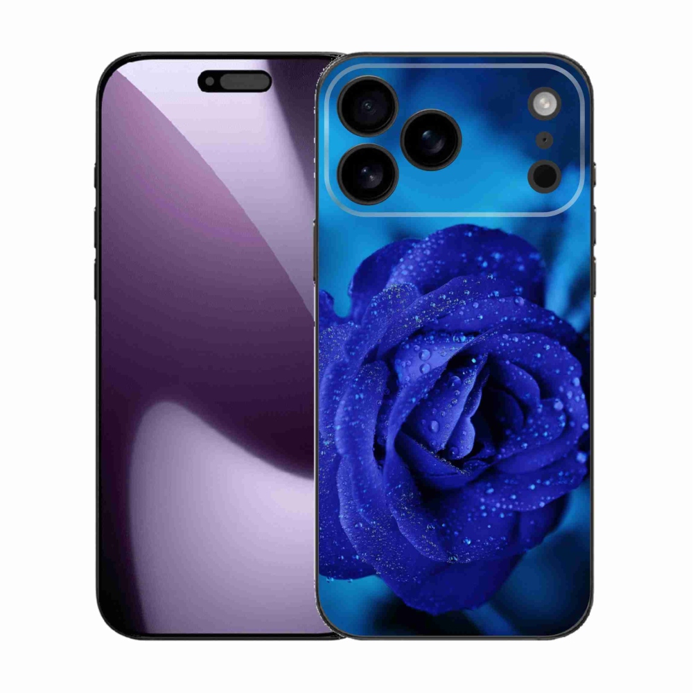 Gélový kryt mmCase na iPhone 17 Pro Max - modrá ruža
