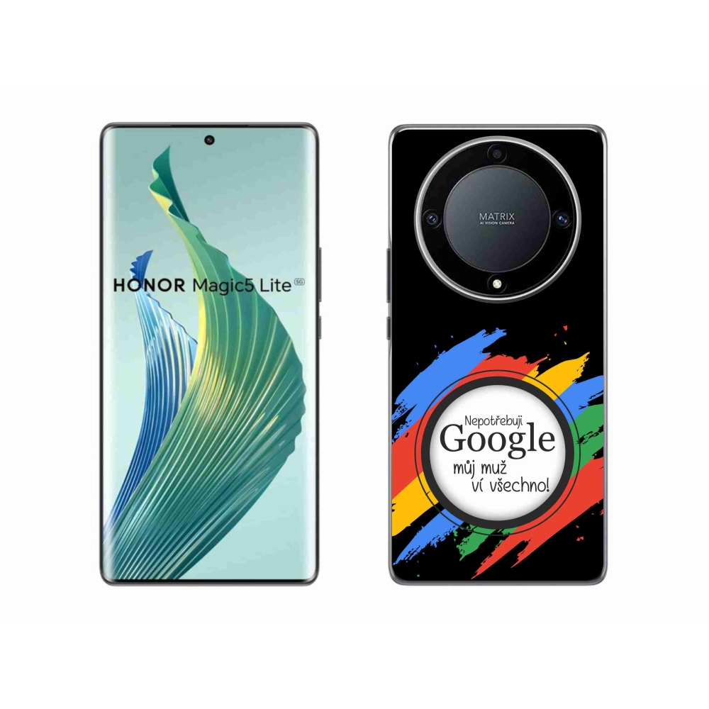 Gélový kryt mmCase na Honor Magic 5 Lite 5G - muž vie všetko čierne pozadie