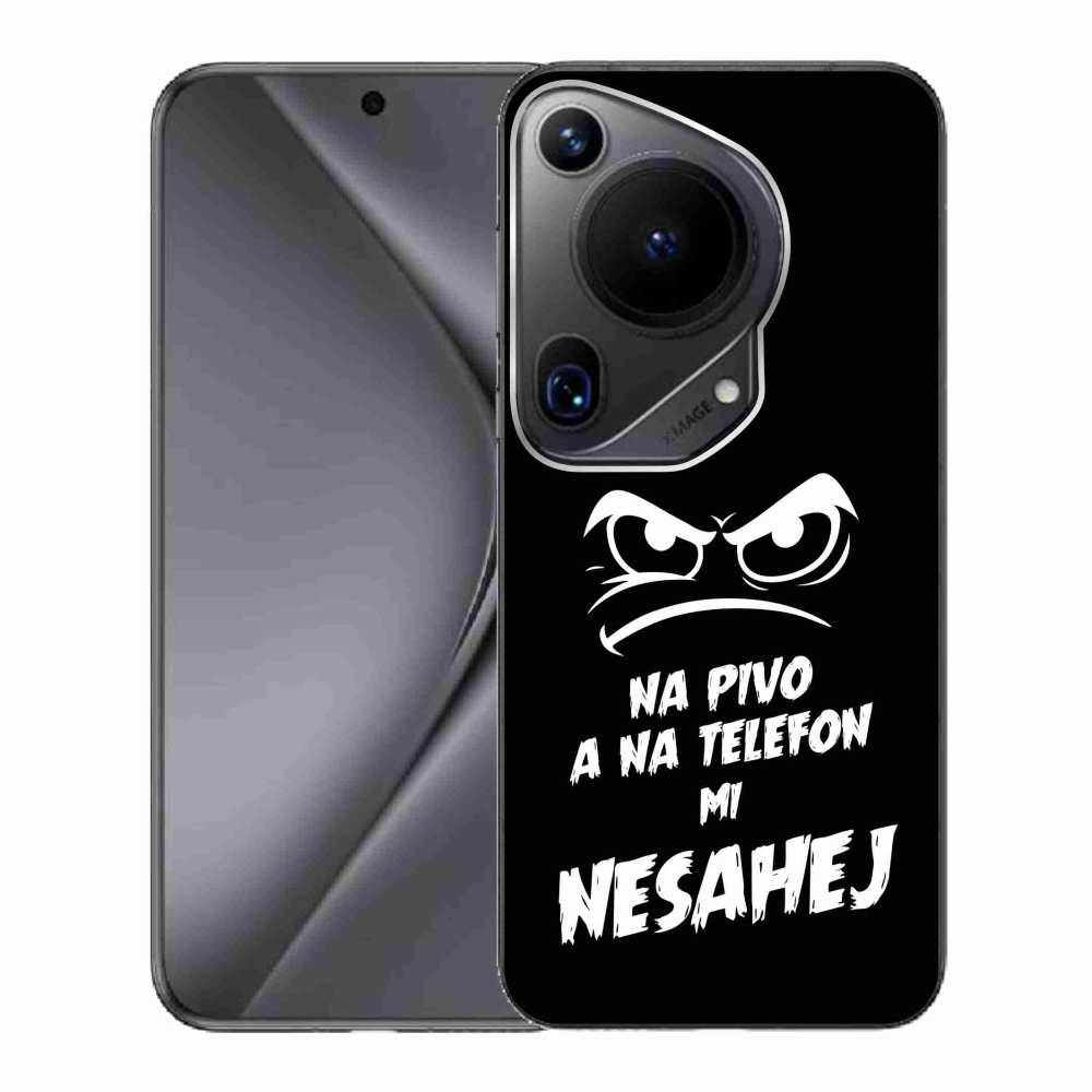 Gélový kryt mmCase na Huawei Pura 70 Ultra - pivný motív 2 čierne pozadie