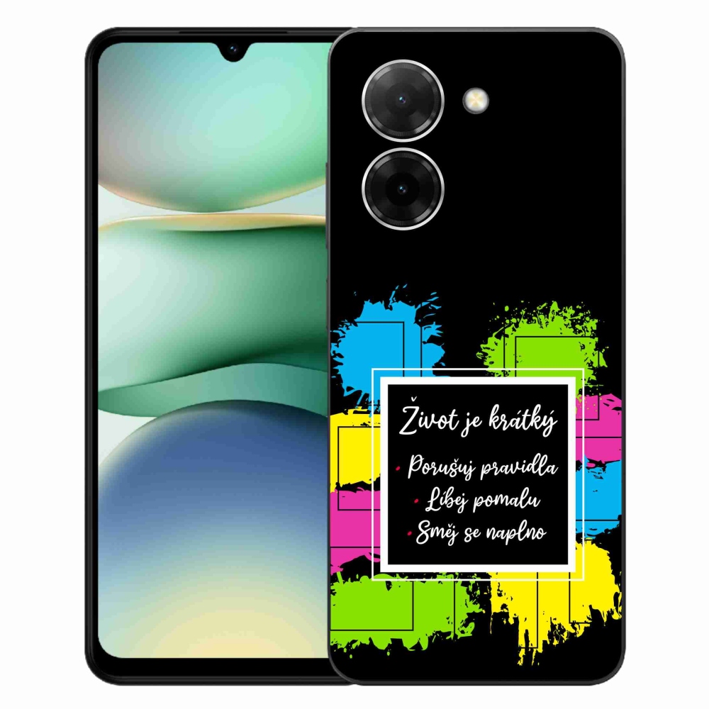 Gélový kryt mmCase na Xiaomi Redmi A5 - citát 5 čierne pozadie