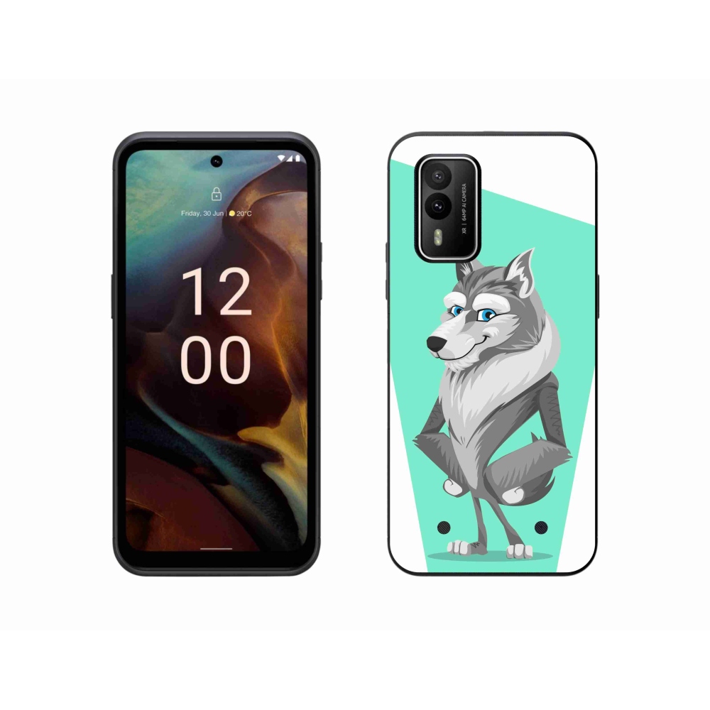 Gélový kryt mmCase na Nokia XR21 - kreslený vlk