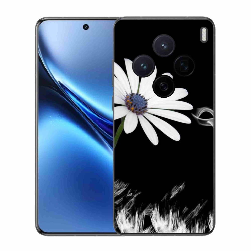 Gélový kryt mmCase na Vivo X200 5G - biela kvetina