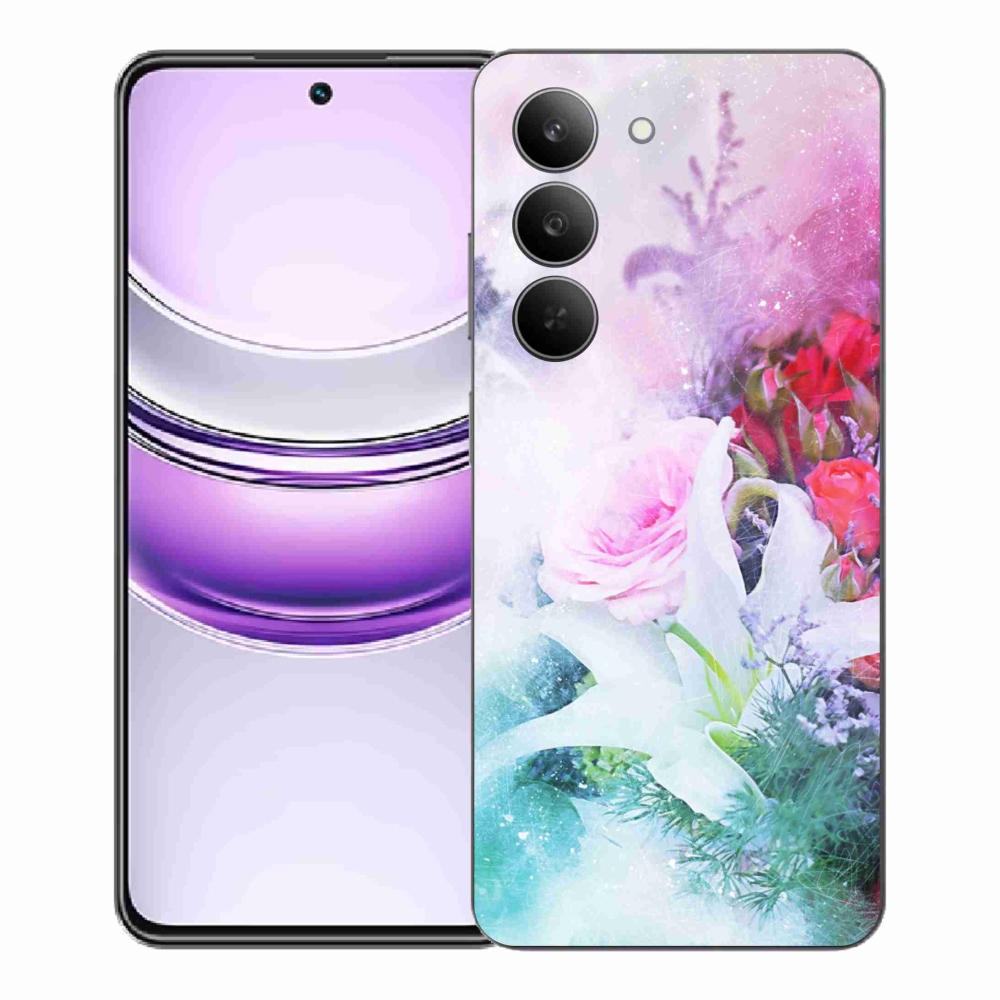 Gélový kryt mmCase na Realme 14x 5G - kvety 4