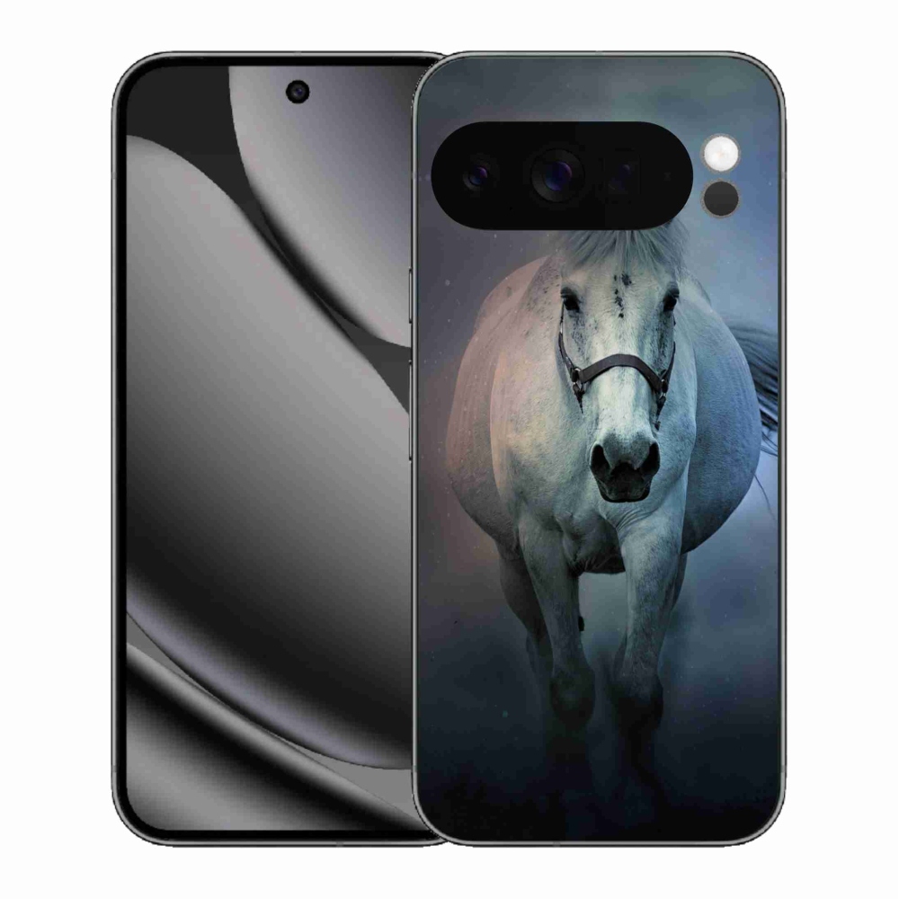 Gélový kryt mmCase na Google Pixel 10 Pro XL - bežiaci biely kôň