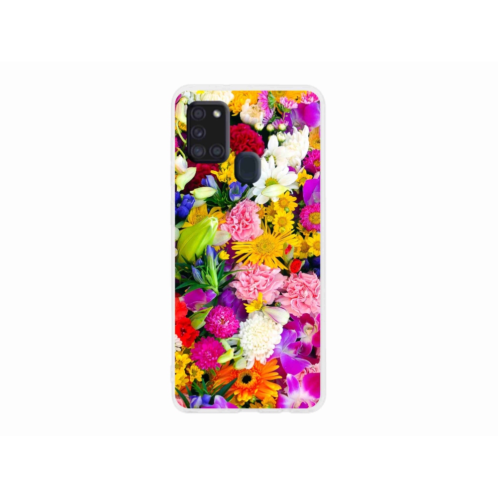 Gélový kryt mmCase na Samsung Galaxy A21s - kvety 12