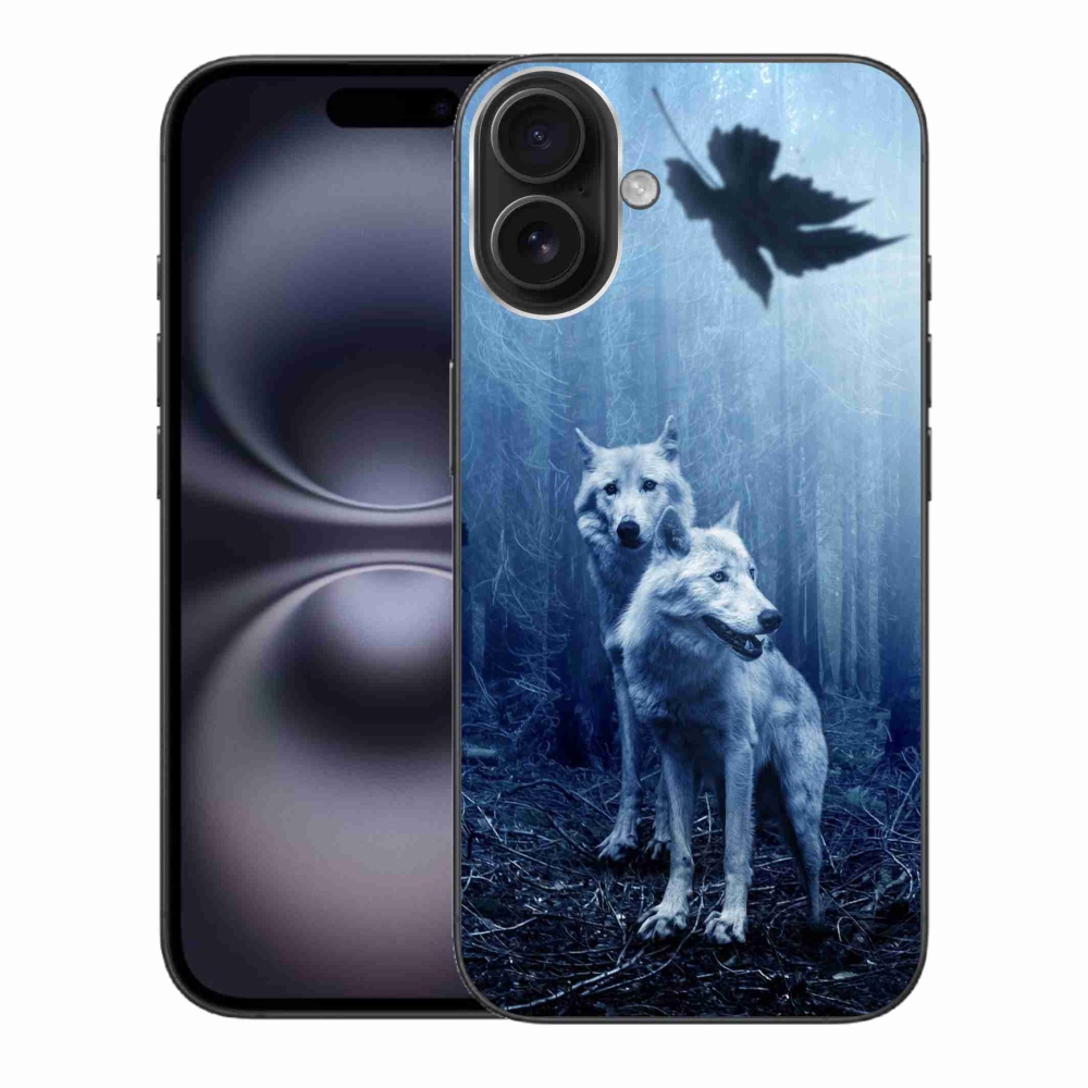 Gélový kryt mmCase na iPhone 16 Plus - vlci v lese