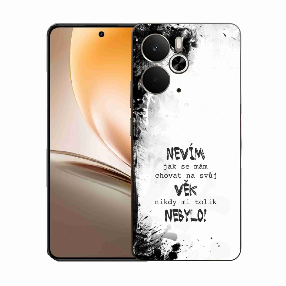 Gélový kryt mmCase na Realme 14 5G - vtipný text 14 biele pozadie