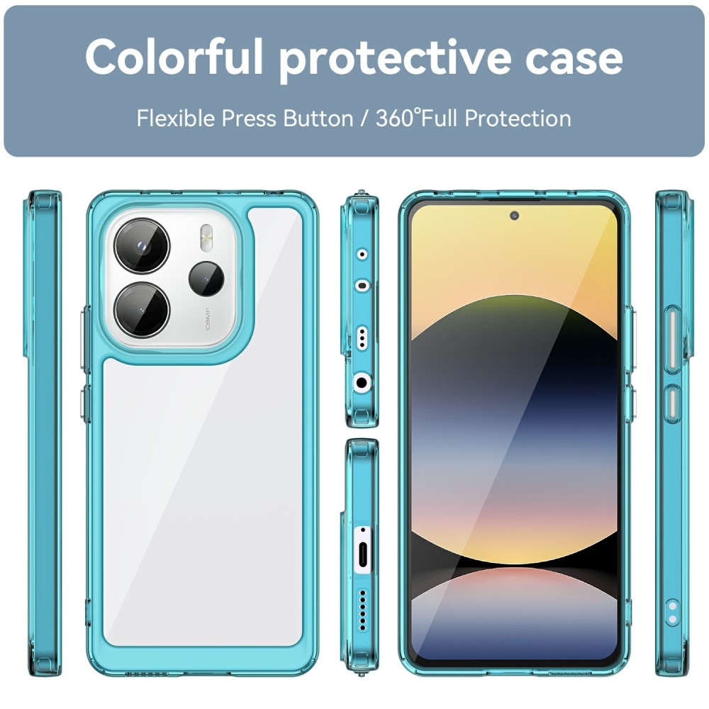 Gélový obal s pevným chrbtom na Xiaomi Redmi Note 14 - svetlomodrý