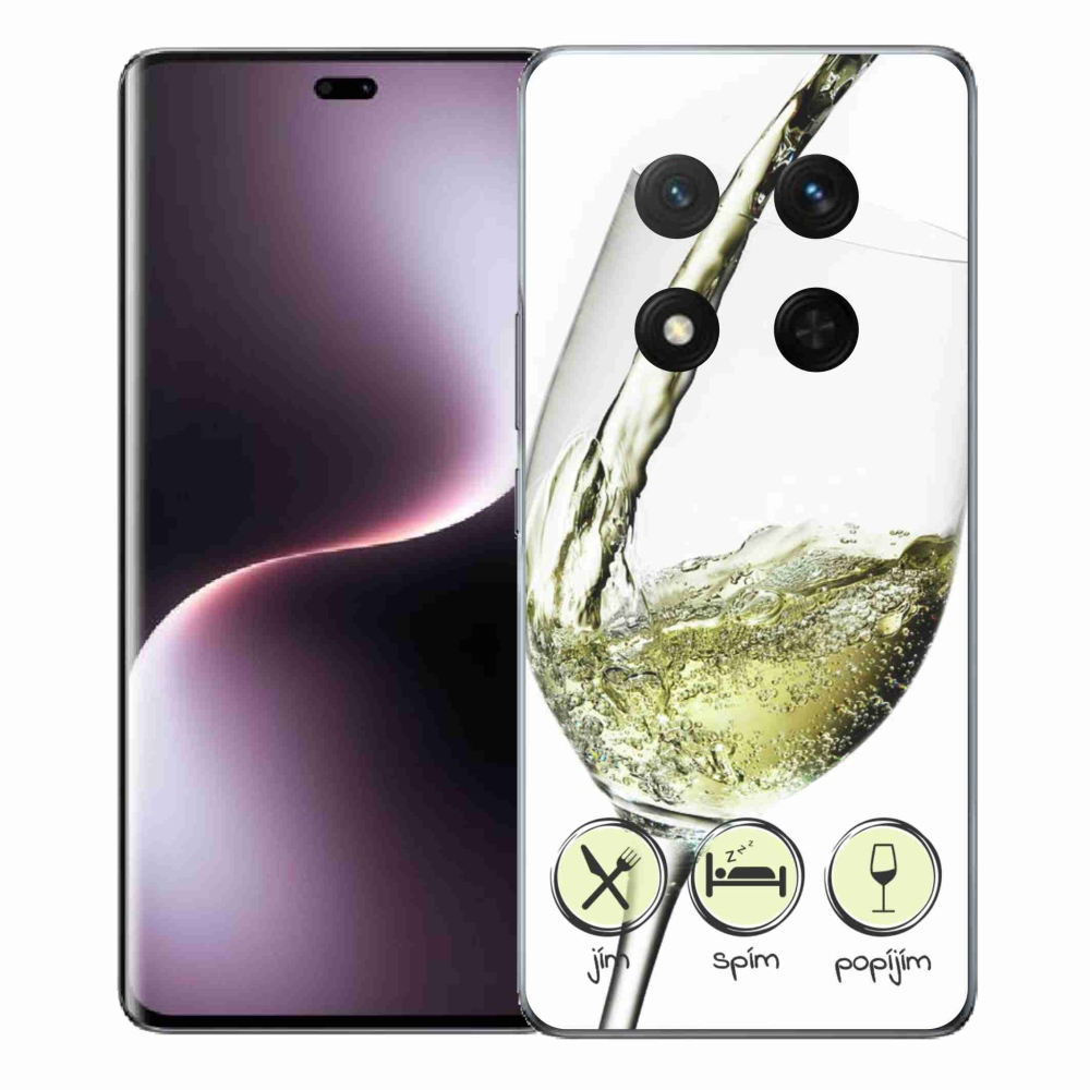 Gélový kryt mmCase na Honor Magic 7 Lite 5G - pohár vína bielej