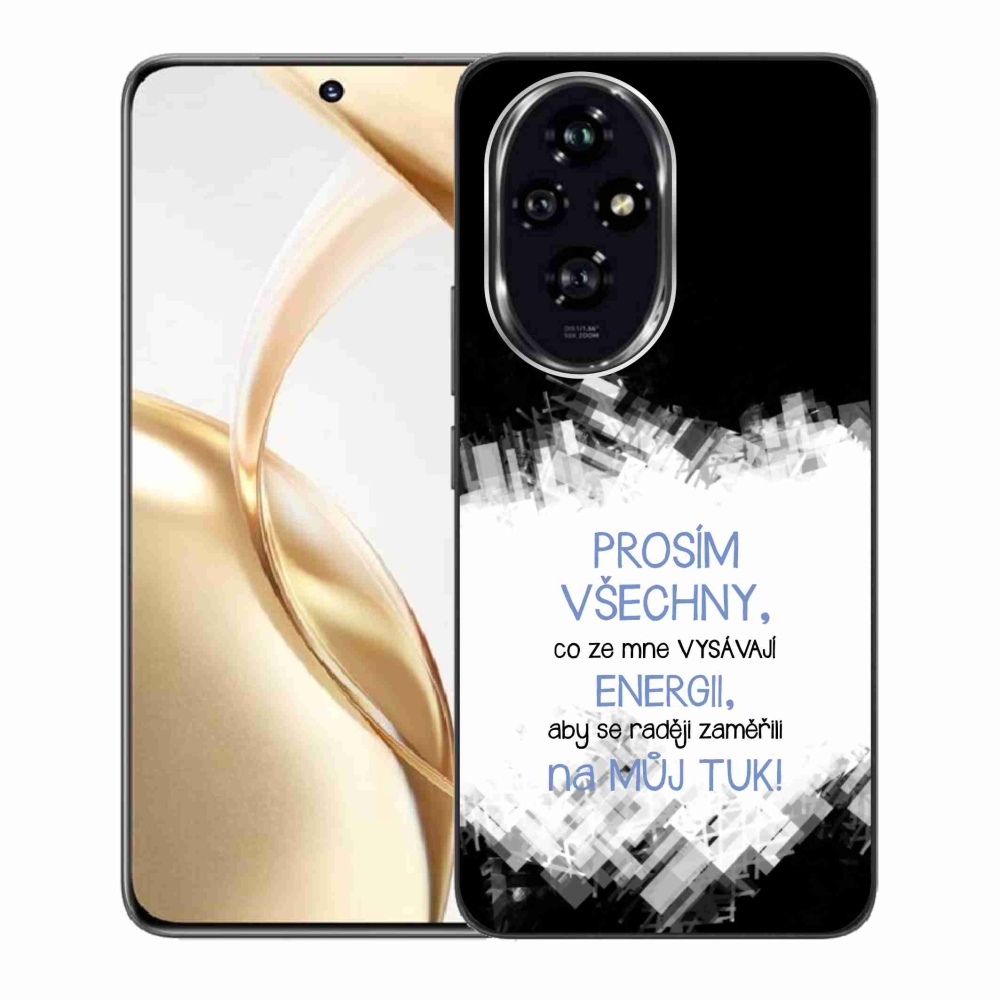 Gélový kryt mmCase na Honor 200 5G - vtipný text 1 modrý