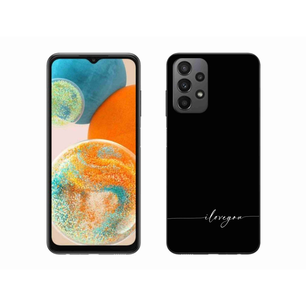 Gélový kryt mmCase na Samsung Galaxy A23 4G/5G - I love you čierne pozadie