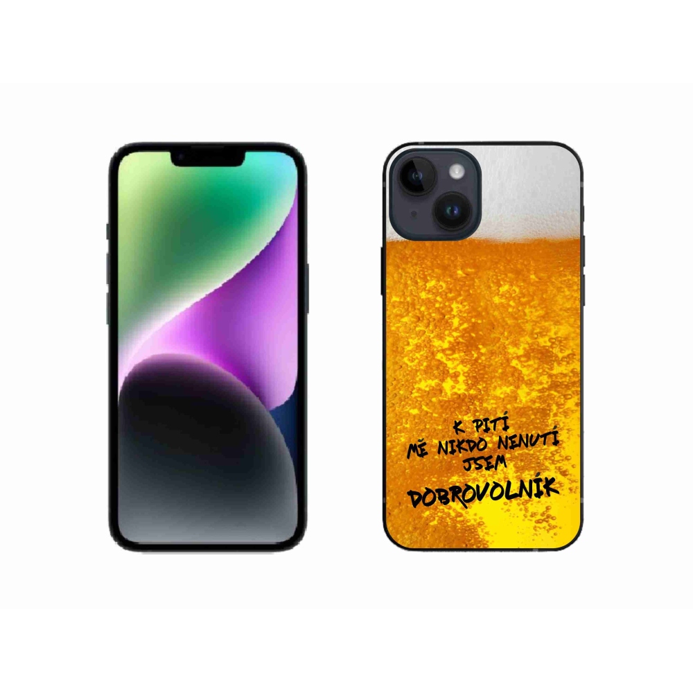 Gélový kryt mmCase na iPhone 14 - pivný motív 4