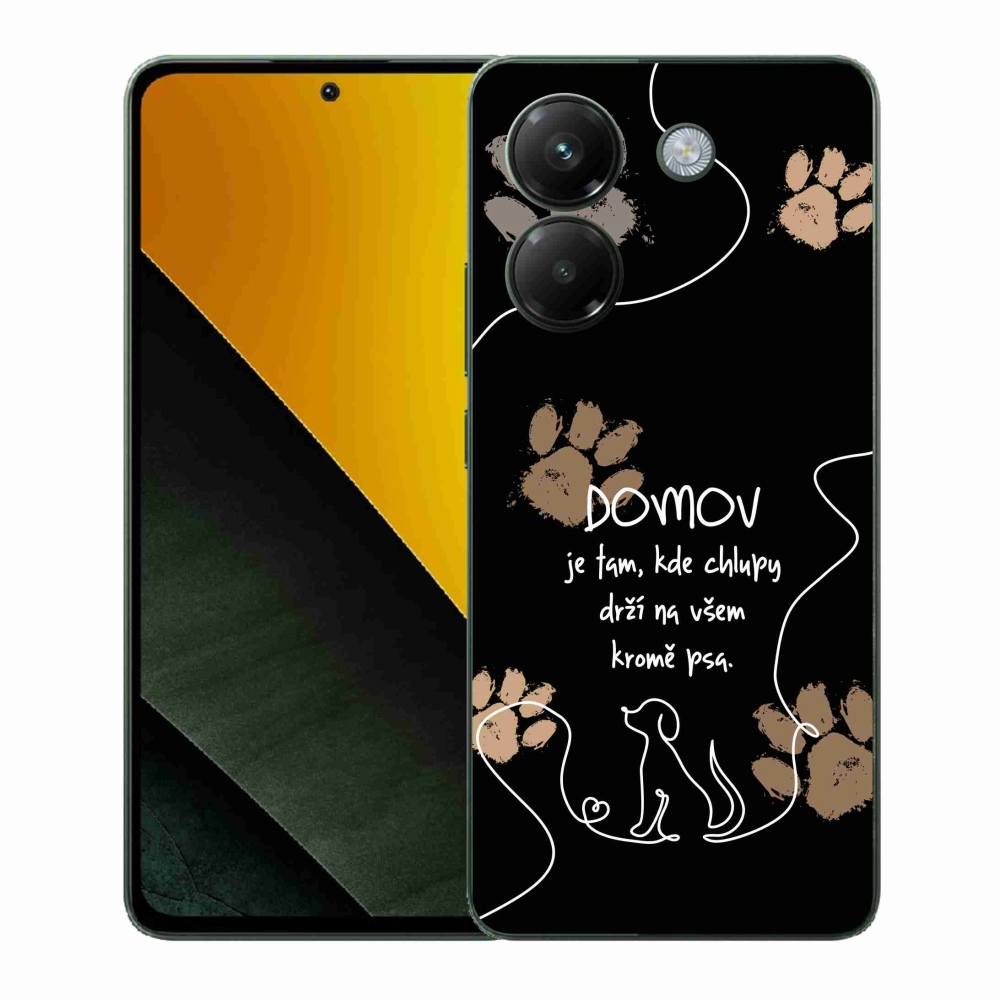 Gélový kryt mmCase na Xiaomi Poco M7 Pro 5G - psí motív čierne pozadie