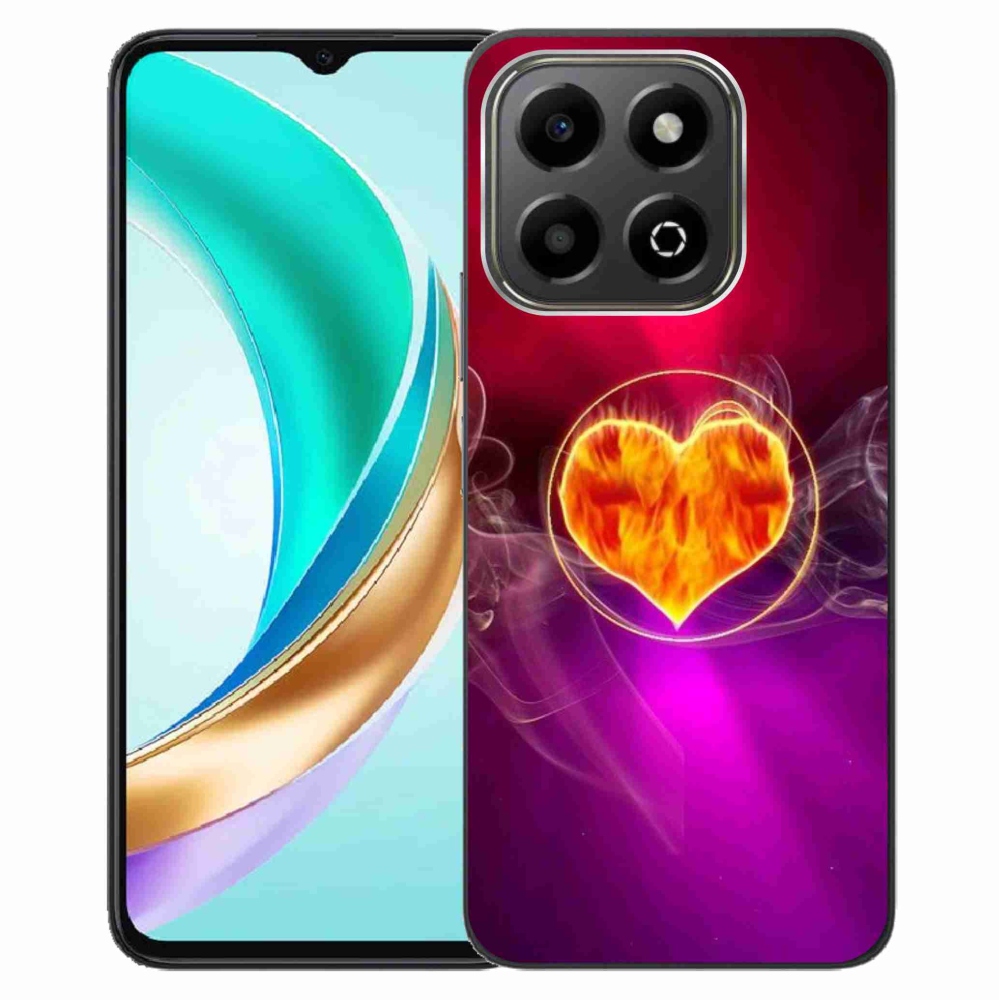 Gélový kryt mmCase na Honor X6b - ohnivé srdce