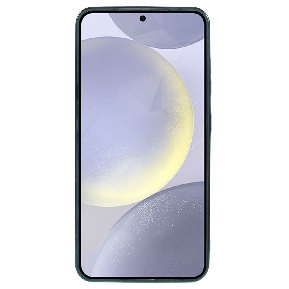 Clear obal s ochranou fotoaparátu a podporou MagSafe na Samsung Galaxy S25 - zelený