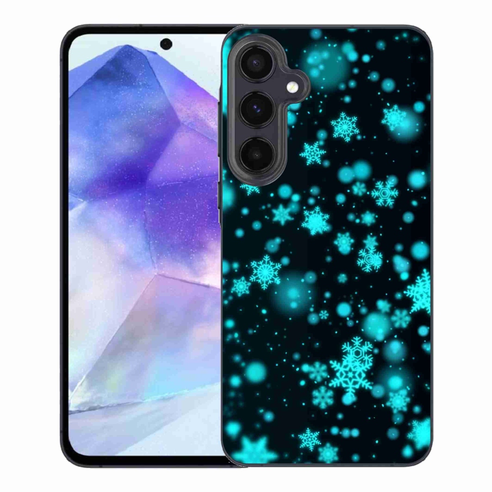 Gélový kryt mmCase na Samsung Galaxy A55 5G - snehové vločky 1