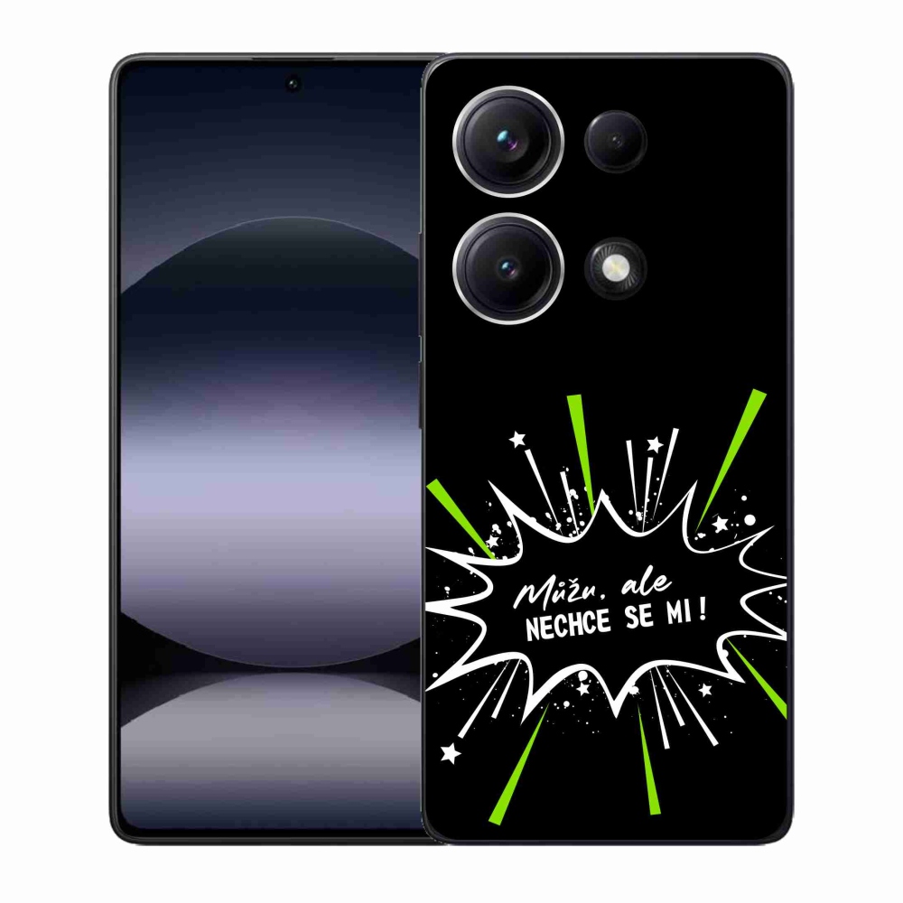 Gélový kryt mmCase na Xiaomi Redmi Note 14S - vtipný text 11 čierne pozadie