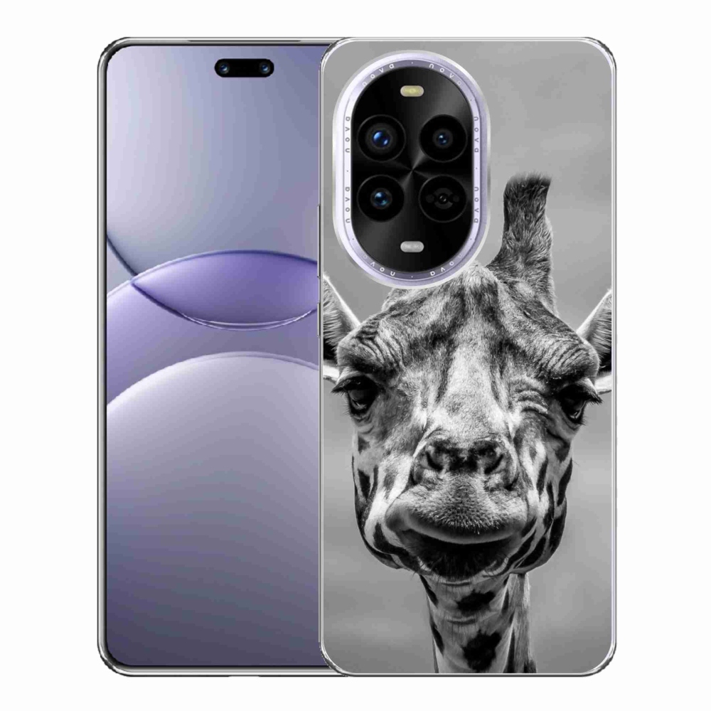 Gélový kryt mmCase na Huawei Nova 13 Pro 5G - čiernobiela žirafa