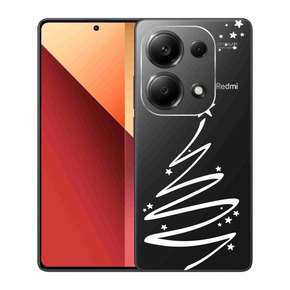Gélový kryt mmCase na Xiaomi Redmi Note 13 Pro 4G/Poco M6 Pro - biely stromček na priehľadnom pozadí