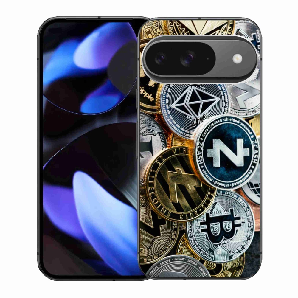 Gélový kryt mmCase na Google Pixel 9/9 Pro - kryptomeny