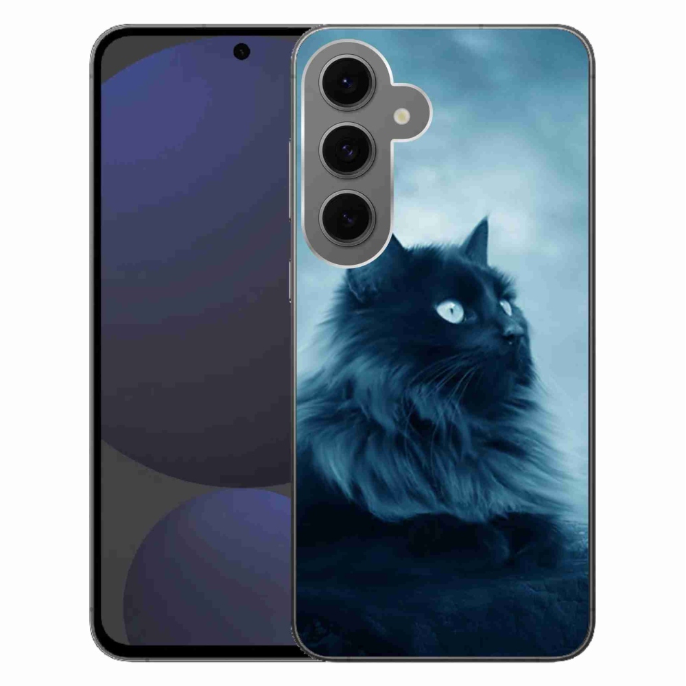 Gélový obal mmCase na Samsung Galaxy S24 FE - čierna mačka 1