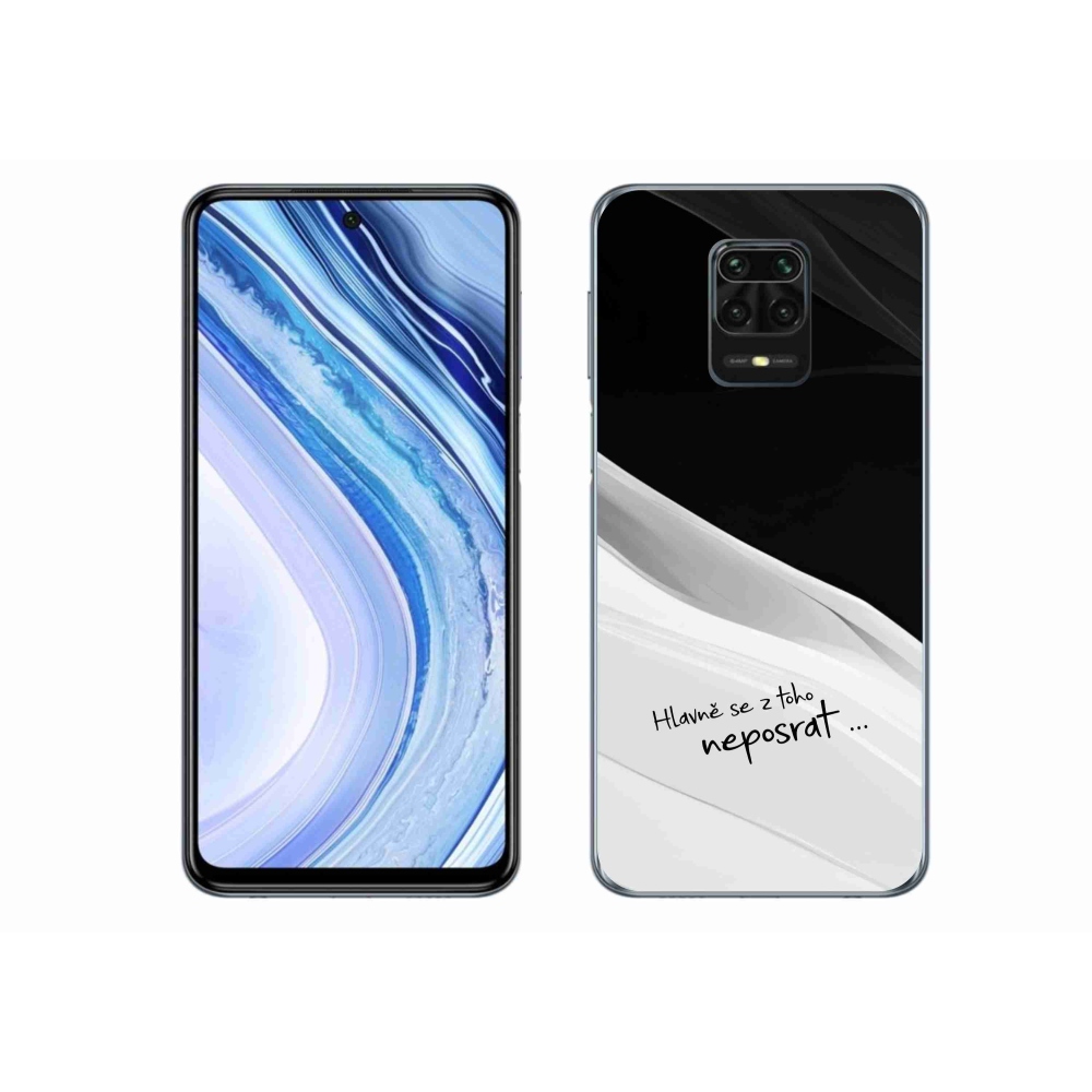 Gélový kryt mmCase na Xiaomi Redmi Note 9 Pro - vtipný text 13 bieločierne pozadie