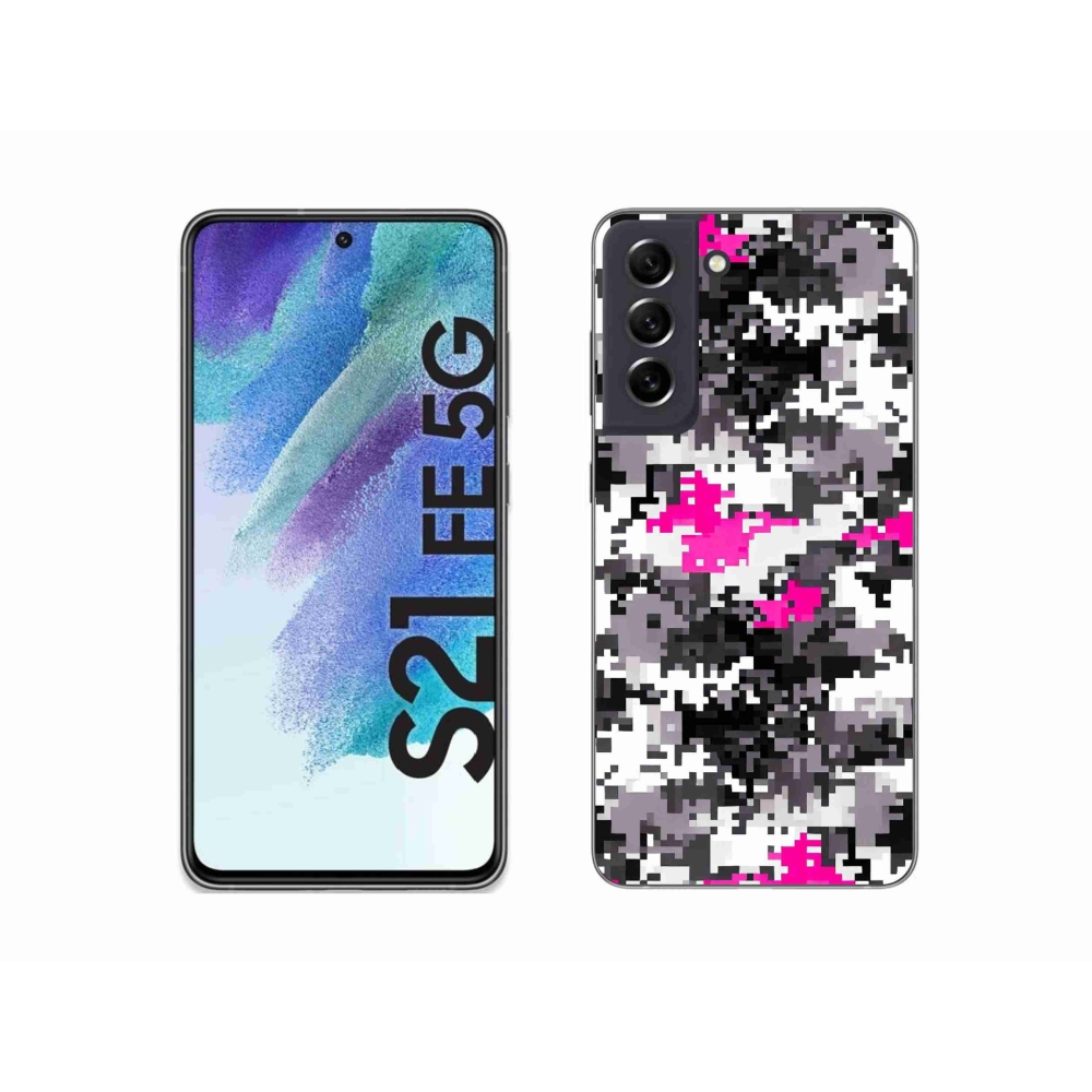 Gélový kryt mmCase na Samsung Galaxy S21 FE 5G - maskáčový vzor 4