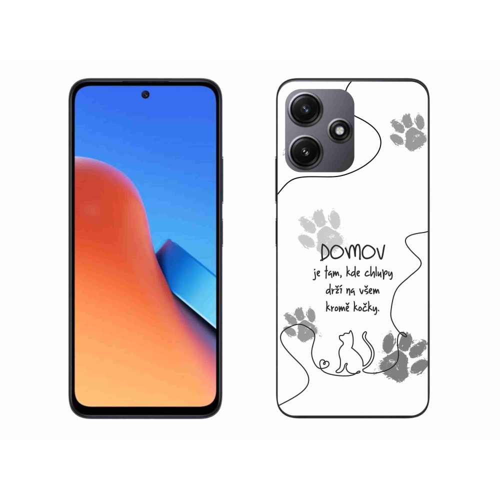 Gélový kryt mmCase na Xiaomi Redmi 12 5G - mačacie motív biele pozadie