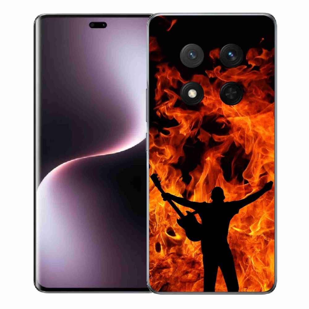 Gélový kryt mmCase na Honor Magic 7 Lite 5G - muzikant a oheň