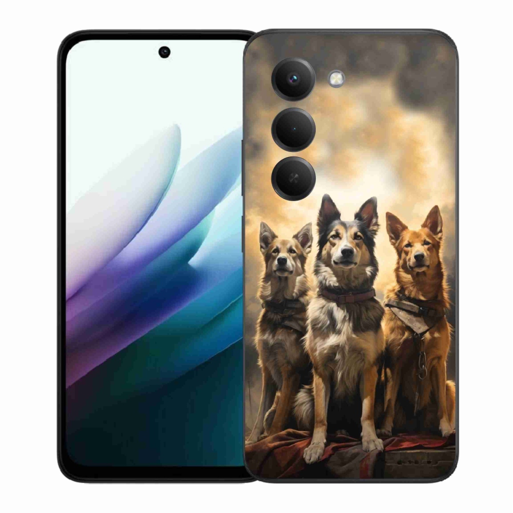 Gélový kryt mmCase na Xiaomi Redmi 15 4G/5G (171mm) - tri psy