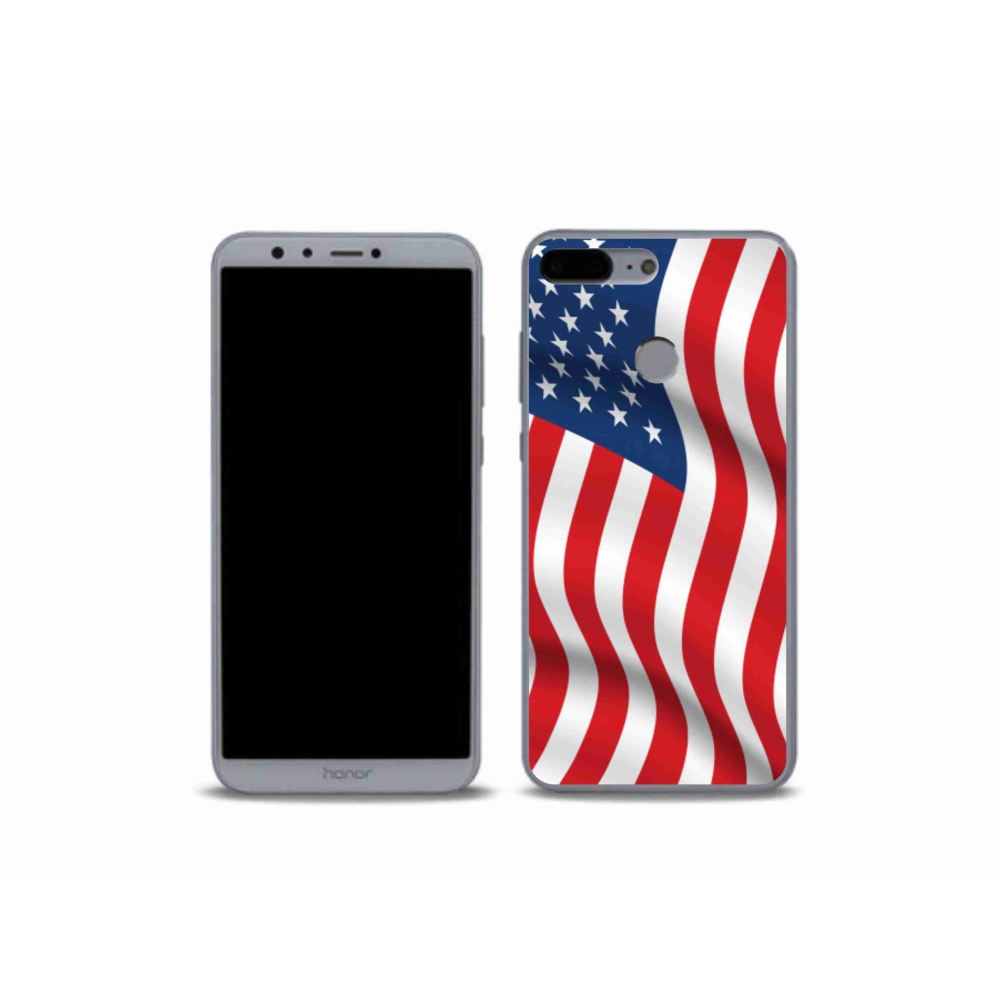 Gélový kryt mmCase na mobil Honor 9 Lite - USA vlajka