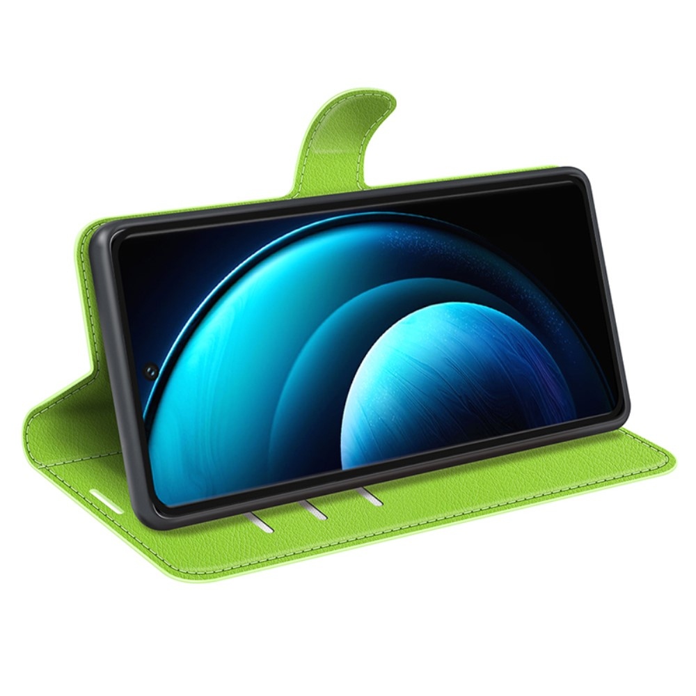 Litchi knižkové púzdro na Vivo X100 Pro 5G - zelené