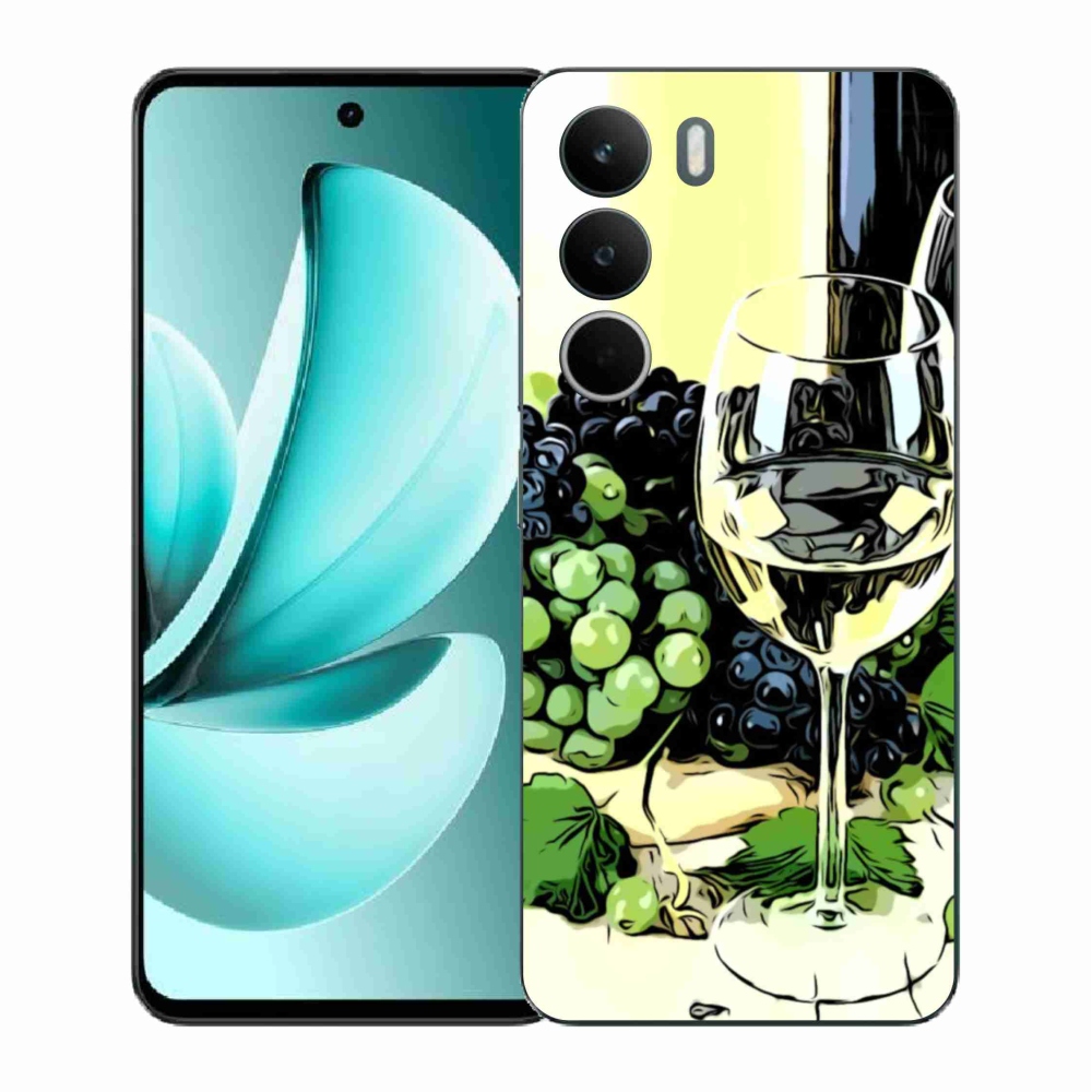 Gélový kryt mmCase na Realme C71 - pohár vína