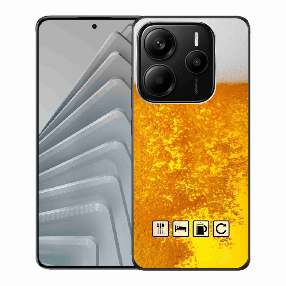 Gélový kryt mmCase na Xiaomi Redmi Note 14 5G - pivný motív 3