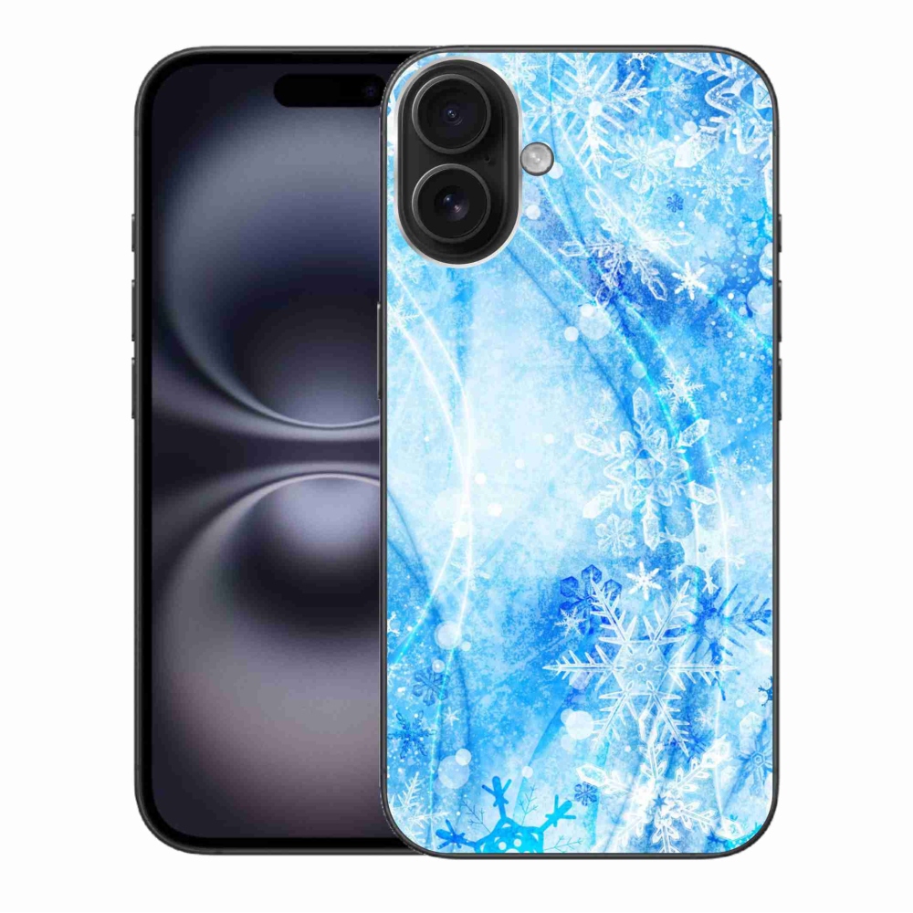 Gélový kryt mmCase na iPhone 16 Plus - snehové vločky