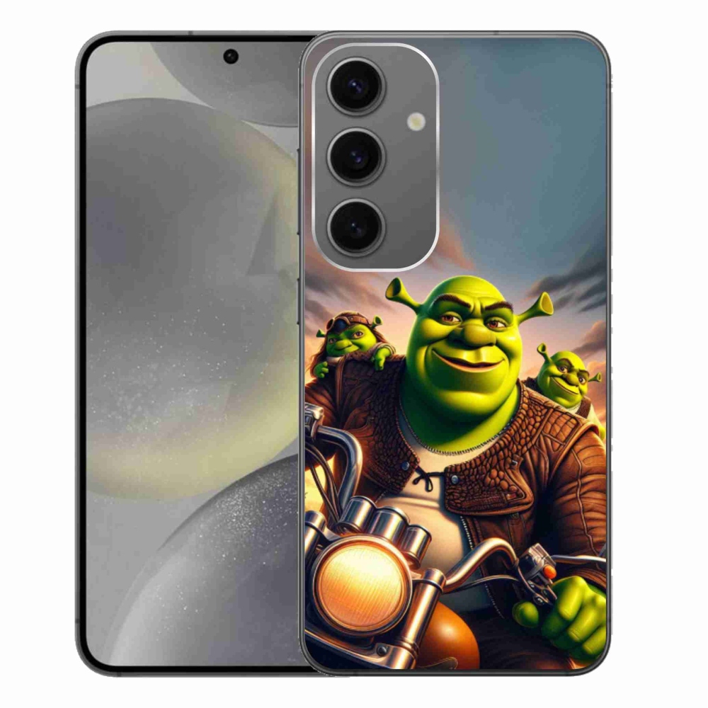 Gélový kryt mmCase na Samsung Galaxy S24+ - shrek na motorke