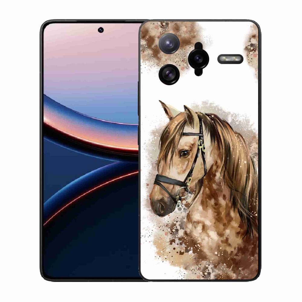 Gélový kryt mmCase na Xiaomi Poco F7 Ultra - hnedý kreslený kôň