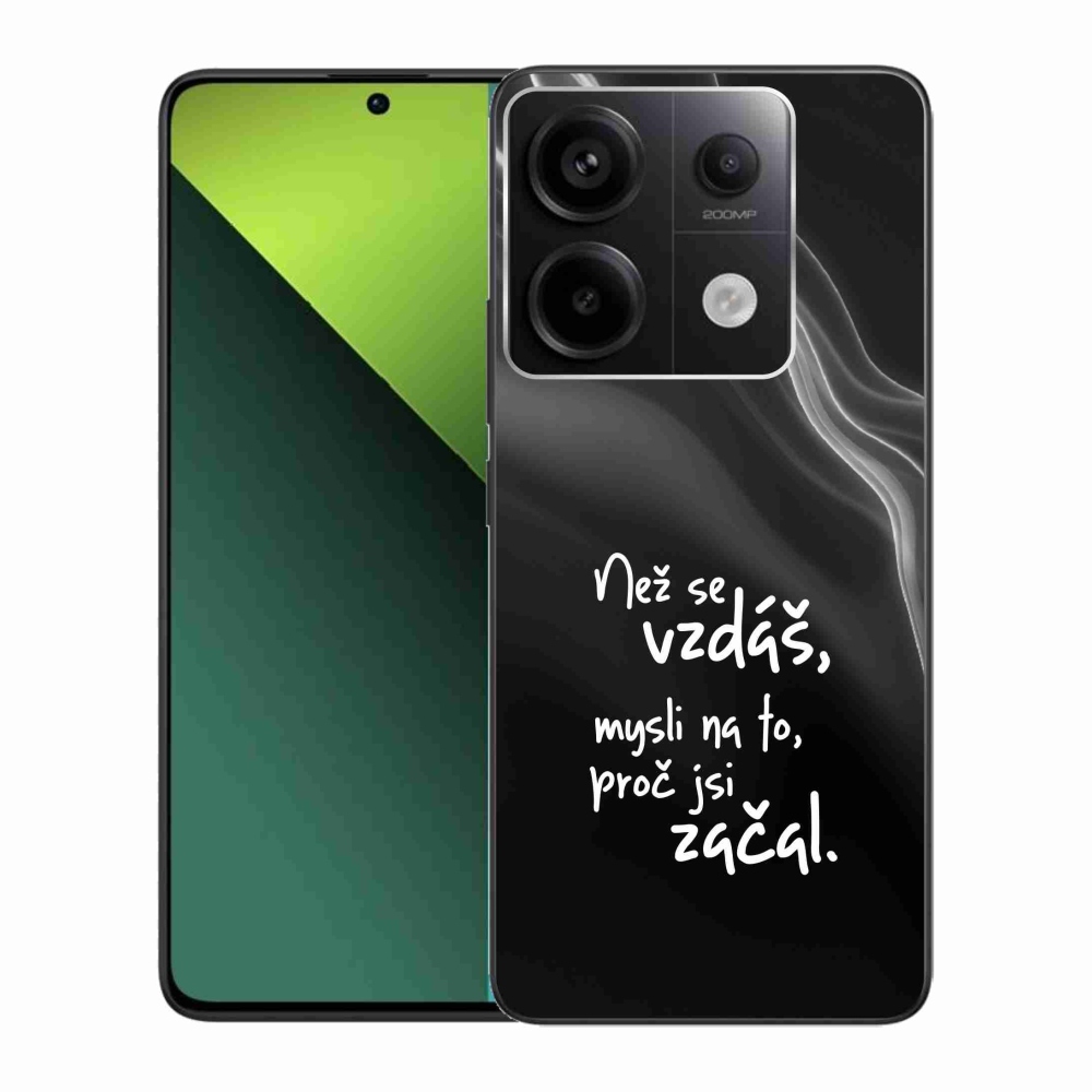 Gélový kryt mmCase na Xiaomi Redmi Note 13 Pro 5G/Poco X6 5G - citát 2 čierne pozadie