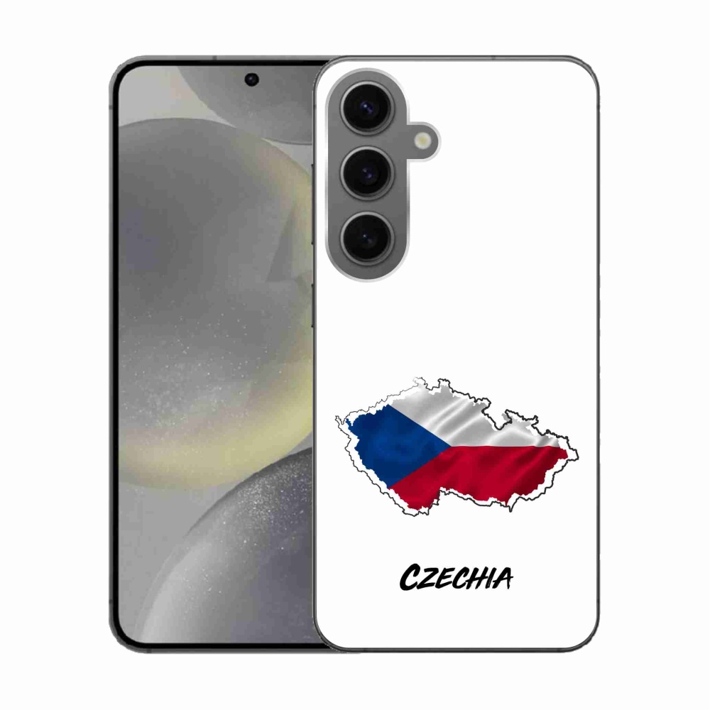 Gélový kryt mmCase na Samsung Galaxy S24 - Czechia biele pozadie