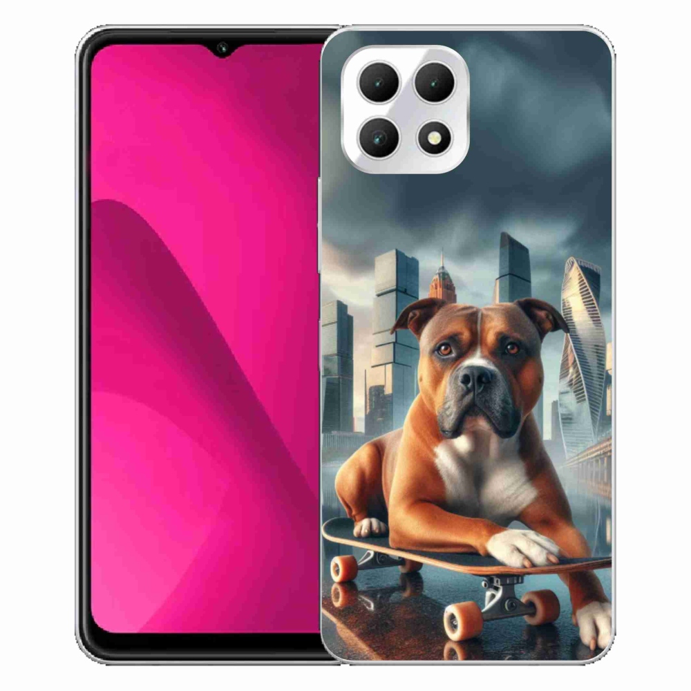 Gélový kryt mmCase na T-Mobile T Phone 2 - pes na skateboarde