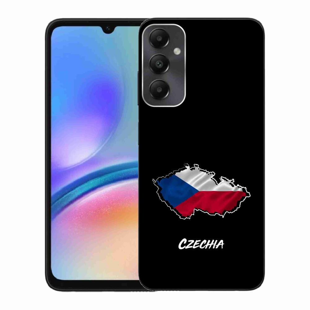 Gélový kryt mmCase na Samsung Galaxy A05s - Czechia čierne pozadie