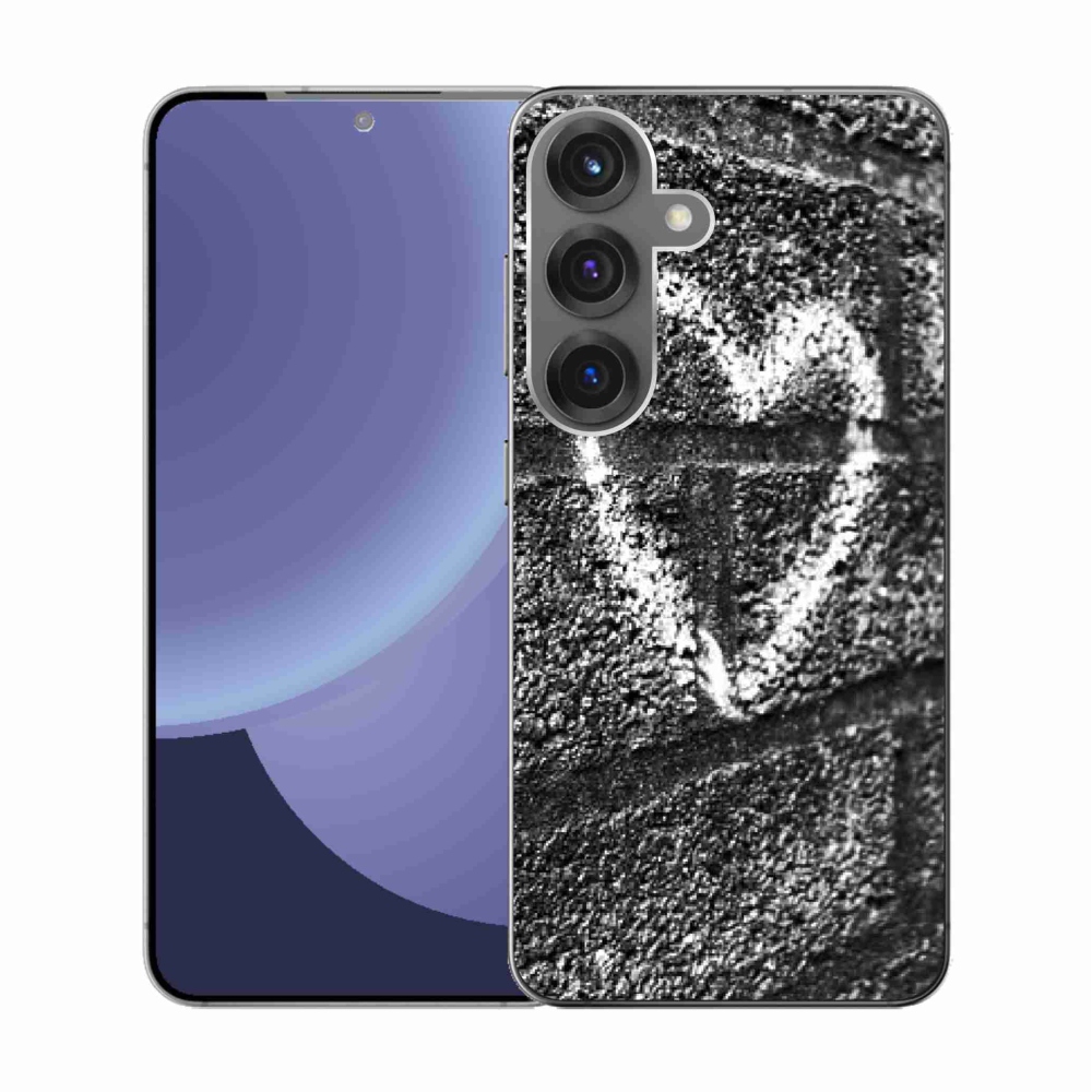 Gélový kryt mmCase na Samsung Galaxy S25 - srdce na stene